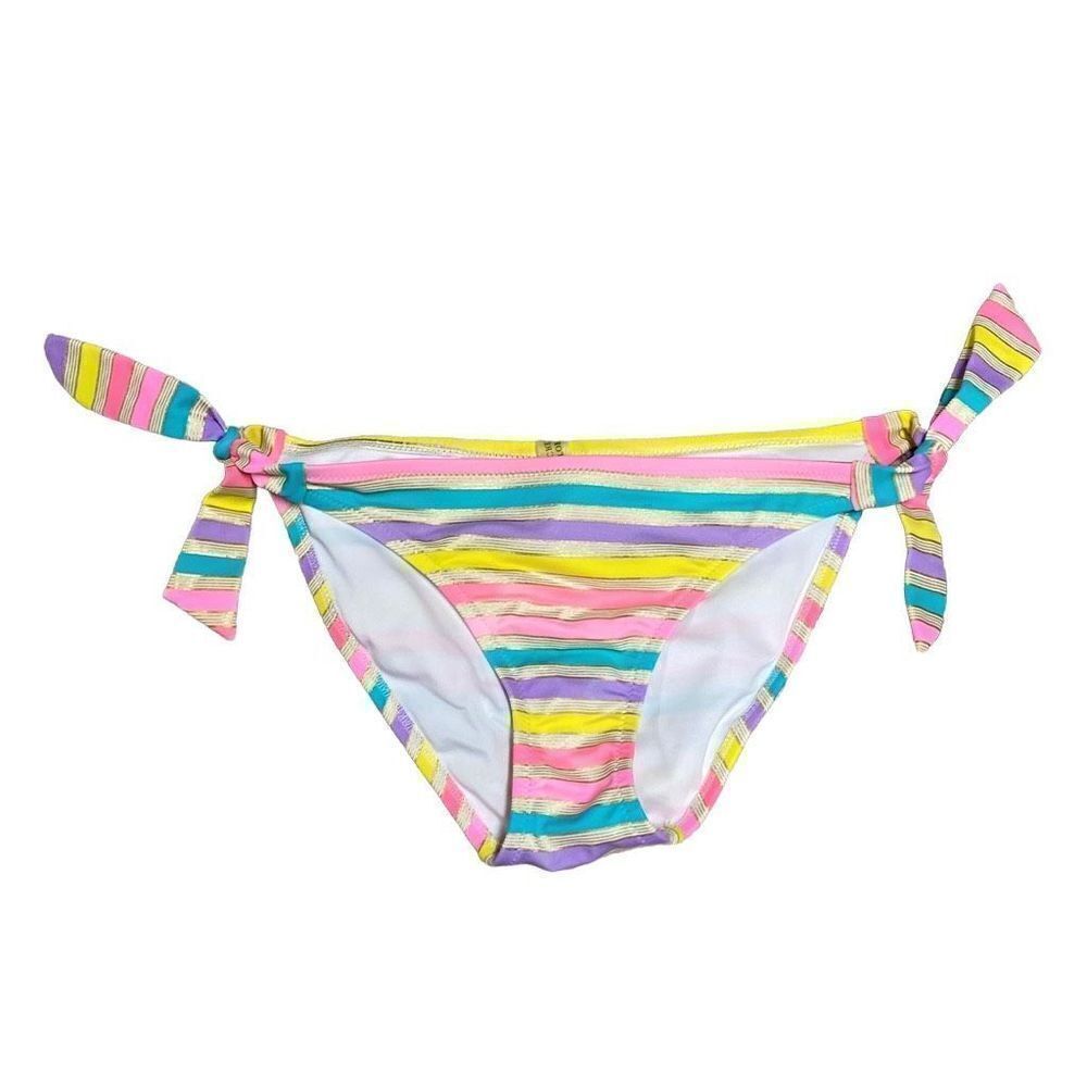 Victoria’s Secret Multi Strip Tie Bikini Bottom Size Small